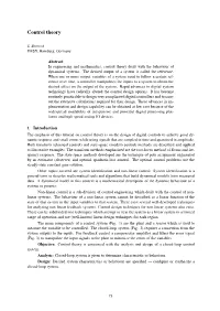 Control Theory