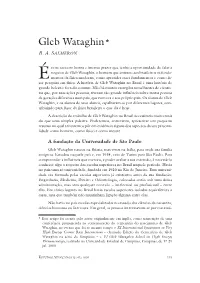 Gleb Wataghin*