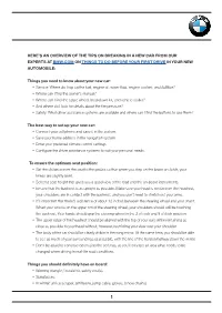 Here's an Overview of the Tips on Breaking in a New Car from Our Experts at Bmw.Com on Things to Do Before Your First Drive I