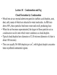 Lecture 18 Condensation And