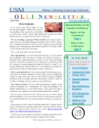 OLLI at USM Newsletter April 2020