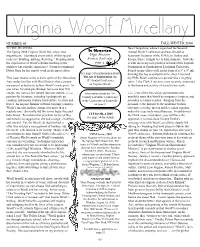 Virginia Woolf Miscellany, Issue 66, Fall 2004