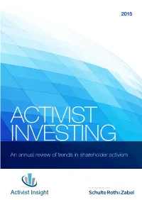 Activist Insight’S Josh Black on a Busy Year for Activism