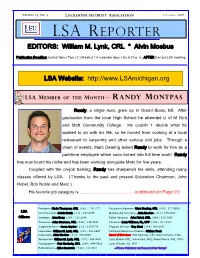 LSA REPORTER EDITORS: William M