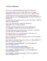 An AI Threats Bibliography "AI Principles". Future of Life Institute
