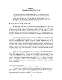 Chapter 3 Establishment of the FDIC