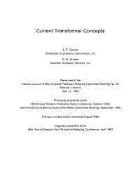 Current Transformer Concepts