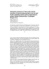 Fine-Scale Vertical Structure of Sound Scattering Layers Over an East