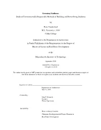 Greening Stadiums: Study of Environmentally Responsible Methods of Building and Retro-Fitting Stadiums