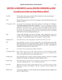 __History of Kew Depot and It's Routes