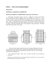 Open – Top Container Ships