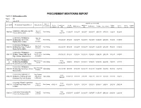 Procurement Monitoring Report