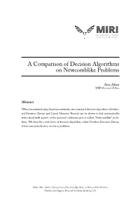 A Comparison of Decision Algorithms on Newcomblike Problems