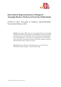 Intercultural Representations of Diasporic Amazigh (Berber) Writers In/From the Netherlands