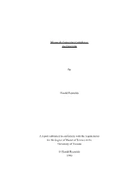 Mesoscale Convective Complexes: an Overview by Harold Reynolds a Report Submitted in Conformity with the Requirements for the De