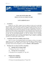Page FORM B (Under Rule 8 of ICWA Rules, 2006) INDIAN COUNCIL OF