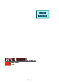 Technical Datasheet