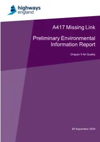 A417 Missing Link Preliminary Environmental Information Report