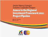 Annex to the Regional Investment Framework 2022: Project Pipeline
