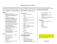 Approved Snack List for Grades K-4