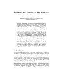 Bandwidth Hard Functions for ASIC Resistance