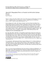 Biographical Notes on Scientists Involved in the Asilomar Process M.J