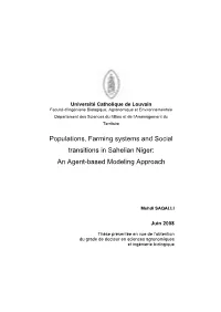 Populations, Farming Systems and Social Transitions in Sahelian Niger: an Agent-Based Modeling Approach