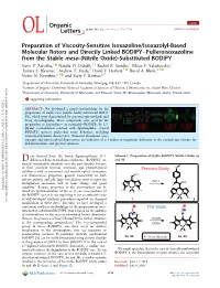 Preparation of Viscosity-Sensitive Isoxazoline/Isoxazolyl-Based Molecular Rotors and Directly Linked BODIPY−Fulleroisoxazoline
