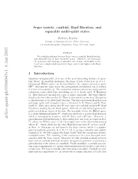 Segre Variety, Conifold, Hopf Fibration, and Separable Multi-Qubit States