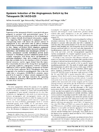 Systemic Induction of the Angiogenesis Switch by the Tetraspanin D6.1A/CO-029