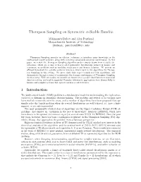 Thompson Sampling on Symmetric Α-Stable Bandits