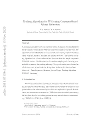 Tracking Algorithms for Tpcs Using Consensus-Based Robust Estimators