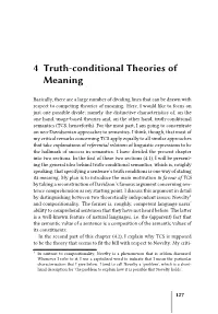 4 Truth-Conditional Theories of Meaning