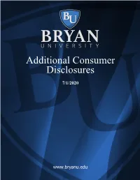 Additional Consumer Disclosures