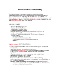 Memorandum of Understanding