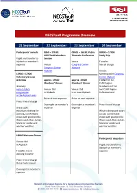 Necstour Programme Overview