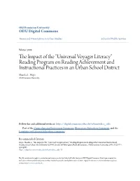 Universal Voyager Literacy” Reading Program on Reading Achievement and Instructional Practices in an Urban School District Shanika L