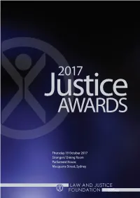 2017 Justice Awards Program