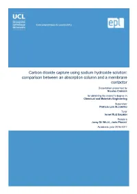 Carbon Dioxide Capture Using Sodium Hydroxide Solution: Comparison Between an Absorption Column and a Membrane Contactor