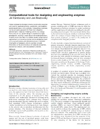 Computational Tools for Designing and Engineering Enzymes