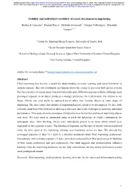 Stability and Individual Variability of Social Attachment in Imprinting