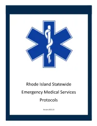 Statewide Emergency Medical Services Protocols