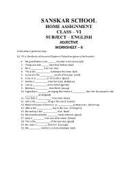 3 and 4 COMPUTER CLASS VI Revision Sheet II CHAPTER -3 More on Windows 7 QI. Fill in the Blanks