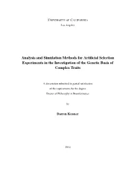 Analysis and Simulation Methods for Artificial