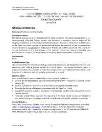 Dead Sea Scrolls Spring 2018