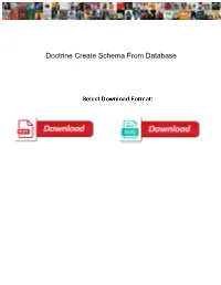 Doctrine Create Schema from Database