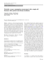 Metabolic Oxygen Consumption Measurement with a Single-Cell.Pdf
