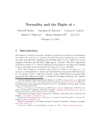 Normality and the Digits of Π