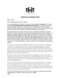 Principal's Newsletter