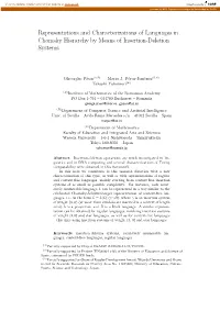 Representations and Characterizations of Languages in Chomsky Hierarchy by Means of Insertion-Deletion Systems